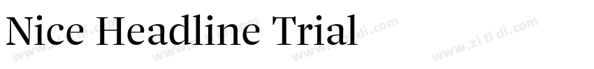 Nice Headline Trial字体转换